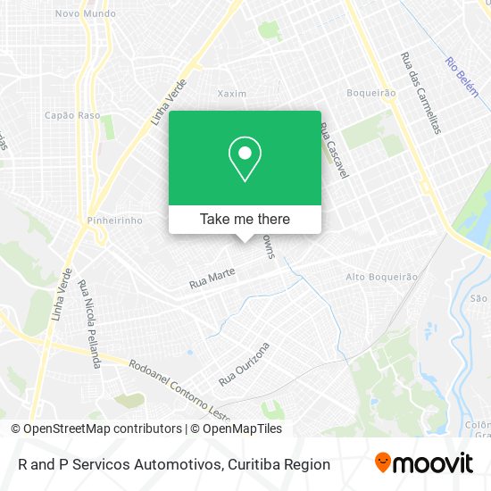 R and P Servicos Automotivos map