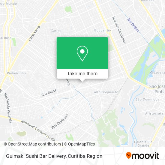 Guimaki Sushi Bar Delivery map