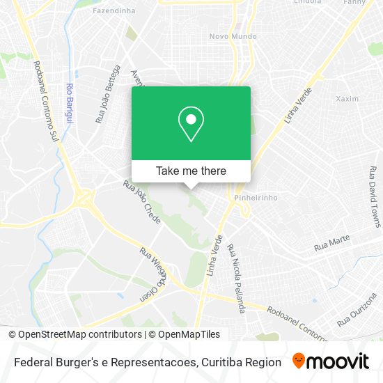 Federal Burger's e Representacoes map