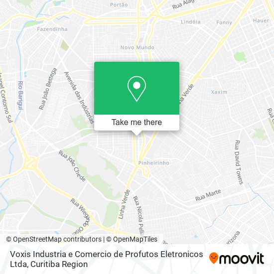 Voxis Industria e Comercio de Profutos Eletronicos Ltda map