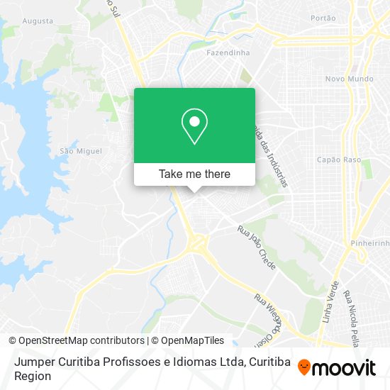 Mapa Jumper Curitiba Profissoes e Idiomas Ltda
