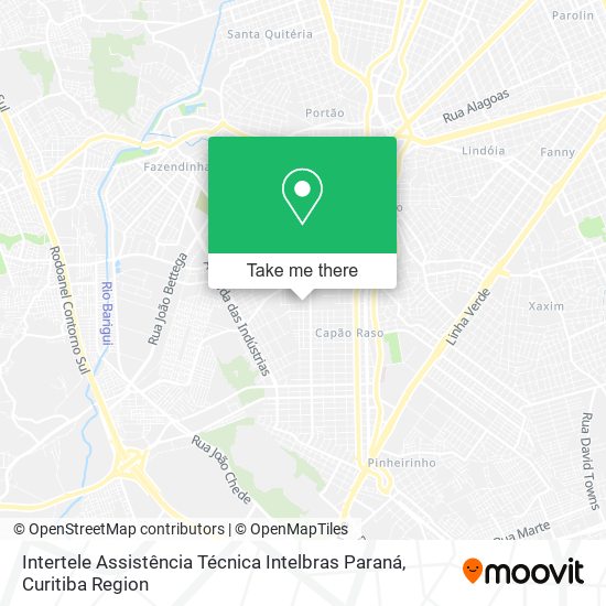 Intertele Assistência Técnica Intelbras Paraná map
