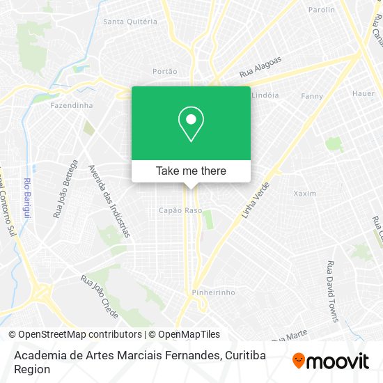 Mapa Academia de Artes Marciais Fernandes