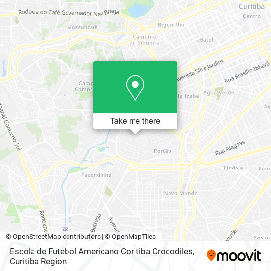 Escola de Futebol Americano Coritiba Crocodiles map