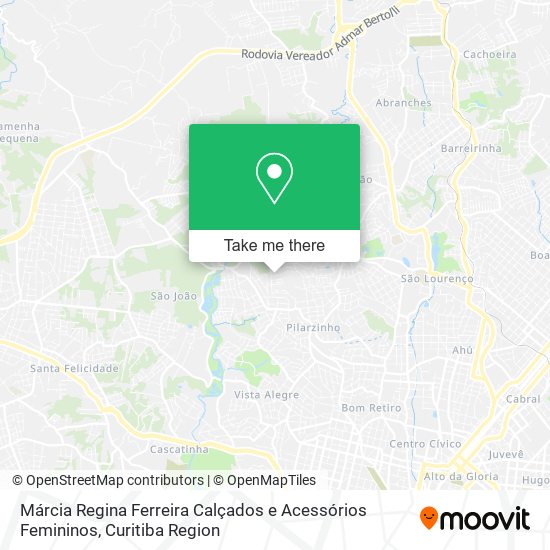 Mapa Márcia Regina Ferreira Calçados e Acessórios Femininos