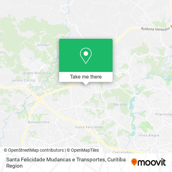 Santa Felicidade Mudancas e Transportes map