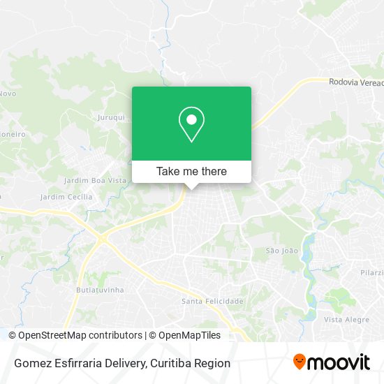 Gomez Esfirraria Delivery map