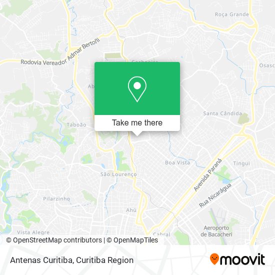 Antenas Curitiba map