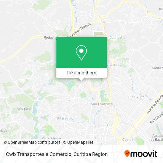 Cwb Transportes e Comercio map