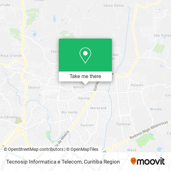 Mapa Tecnosip Informatica e Telecom