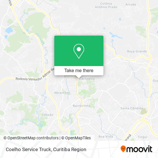 Coelho Service Truck map