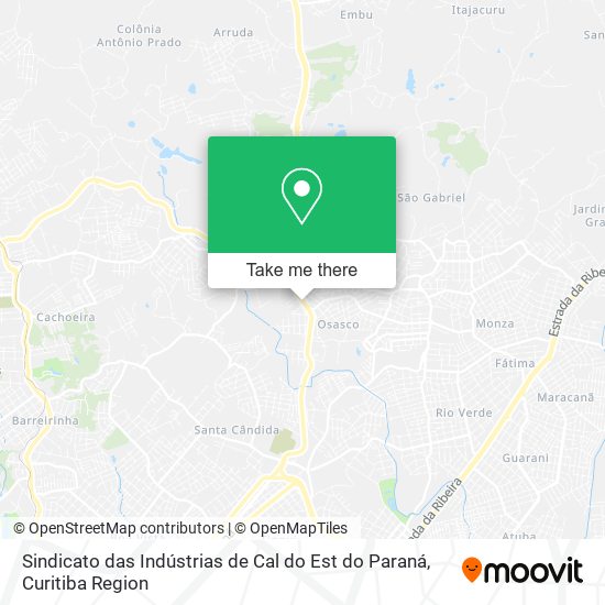 Sindicato das Indústrias de Cal do Est do Paraná map