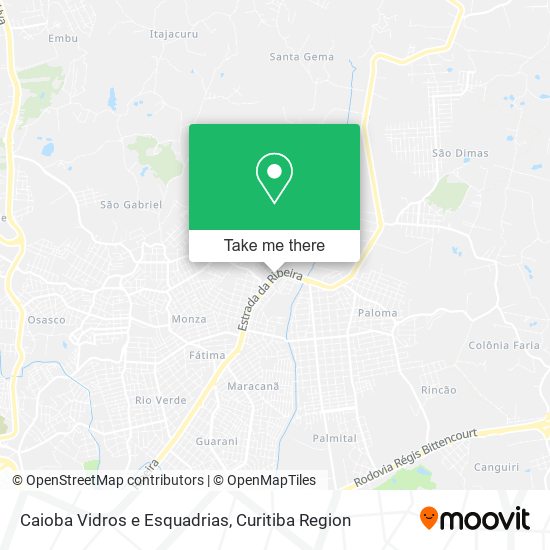 Caioba Vidros e Esquadrias map