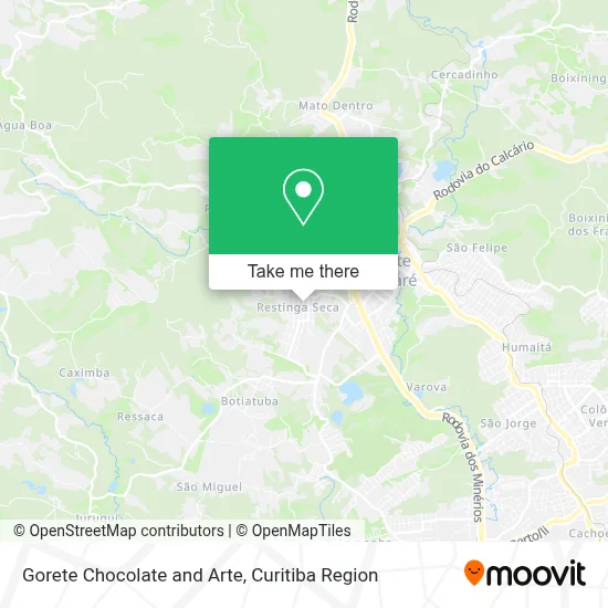 Gorete Chocolate and Arte map