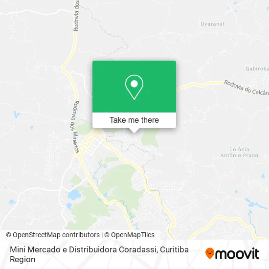 Mini Mercado e Distribuidora Coradassi map