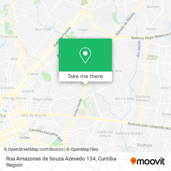 Rua Amazonas de Souza Azevedo 134 map