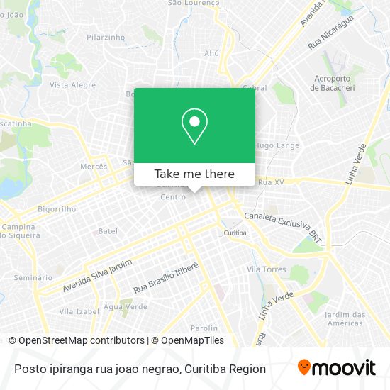 Mapa Posto ipiranga rua joao negrao