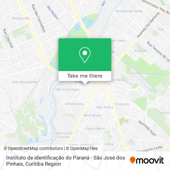 Mapa Instituto de identificação do Paraná - São José dos Pinhais