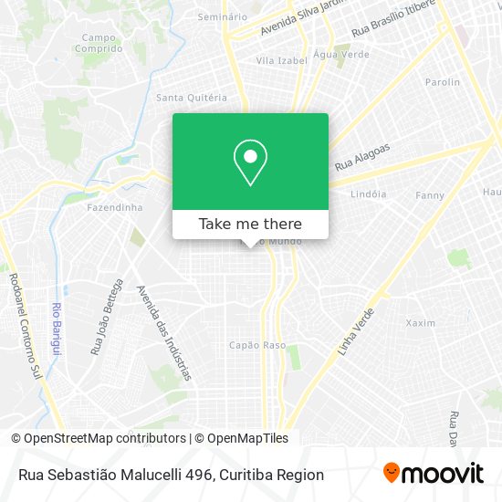 Mapa Rua Sebastião Malucelli 496