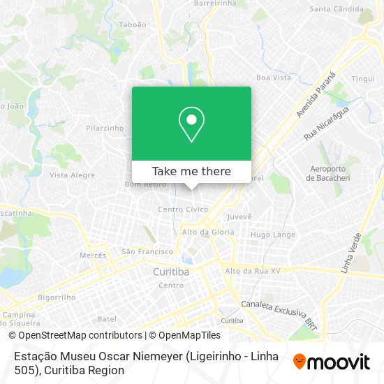 Estação Museu Oscar Niemeyer (Ligeirinho - Linha 505) map