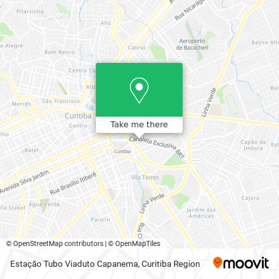 Mapa Estação Tubo Viaduto Capanema