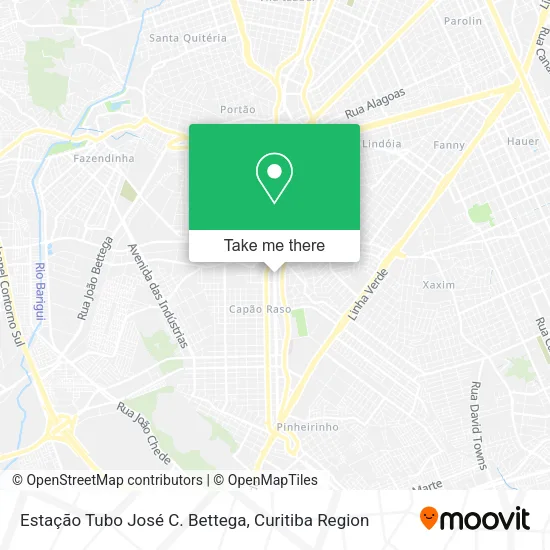 Estação Tubo José C. Bettega map