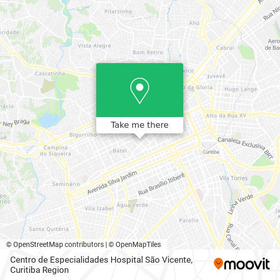 Centro de Especialidades Hospital São Vicente map