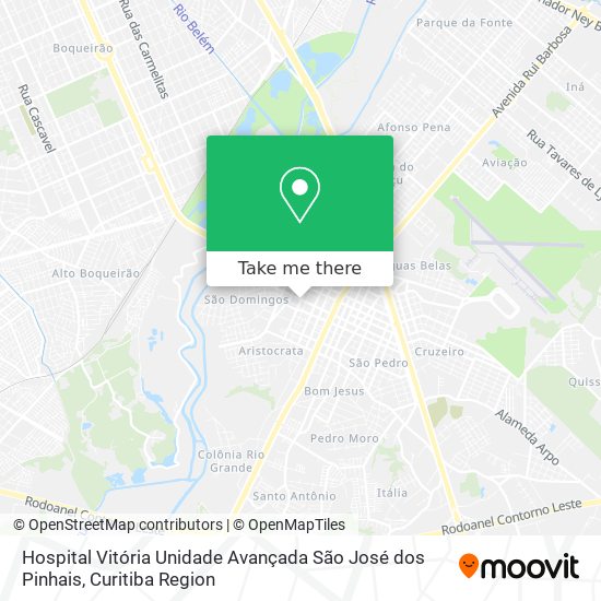 Hospital Vitória Unidade Avançada São José dos Pinhais map