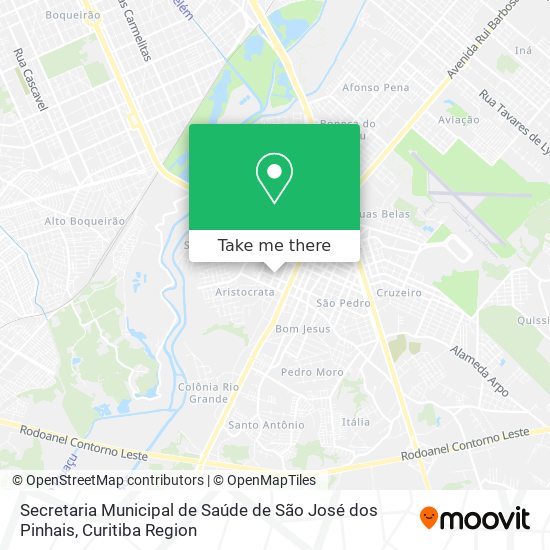 Secretaria Municipal de Saúde de São José dos Pinhais map