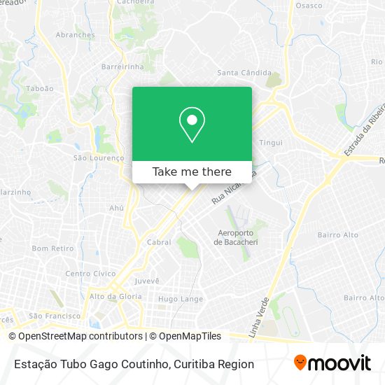 Estação Tubo Gago Coutinho map
