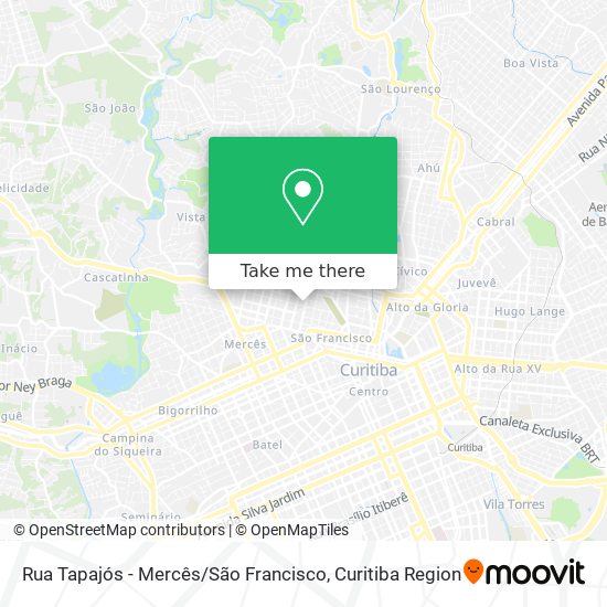 Rua Tapajós - Mercês / São Francisco map