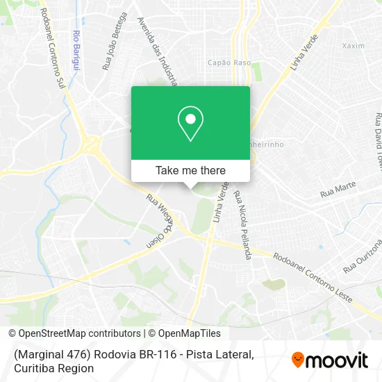 (Marginal 476) Rodovia BR-116 - Pista Lateral map