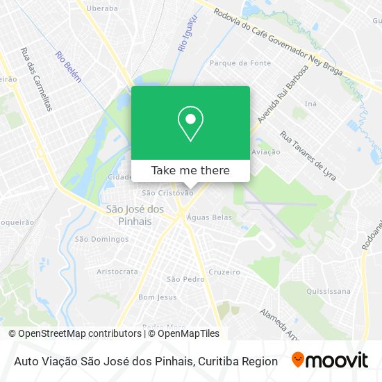 Mapa Auto Viação São José dos Pinhais