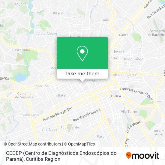 Mapa CEDEP (Centro de Diagnósticos Endoscópios do Paraná)