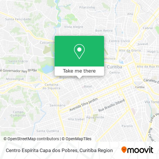 Mapa Centro Espírita Capa dos Pobres