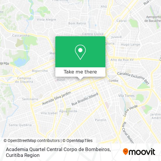 Mapa Academia Quartel Central Corpo de Bombeiros