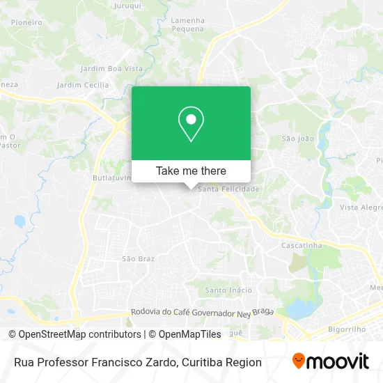 Rua Professor Francisco Zardo map