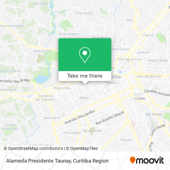 Alameda Presidente Taunay map