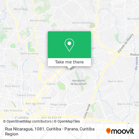 Rua Nicaragua, 1081, Curitiba - Parana map