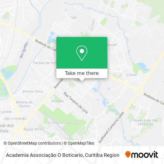 Mapa Academia Associação O Boticario