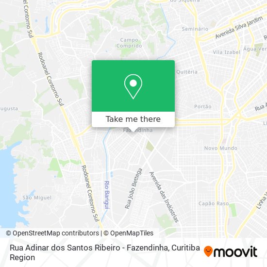 Rua Adinar dos Santos Ribeiro - Fazendinha map