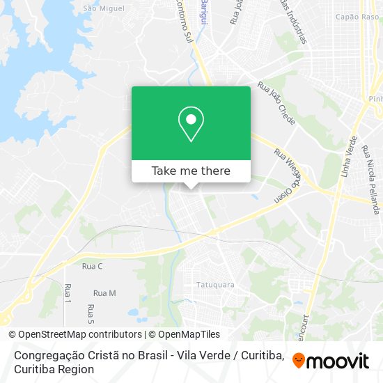 Congregação Cristã no Brasil - Vila Verde / Curitiba map