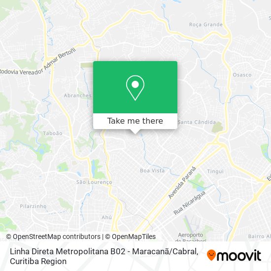 Linha Direta Metropolitana B02 - Maracanã / Cabral map