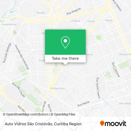 Auto Vidros São Cristóvão map