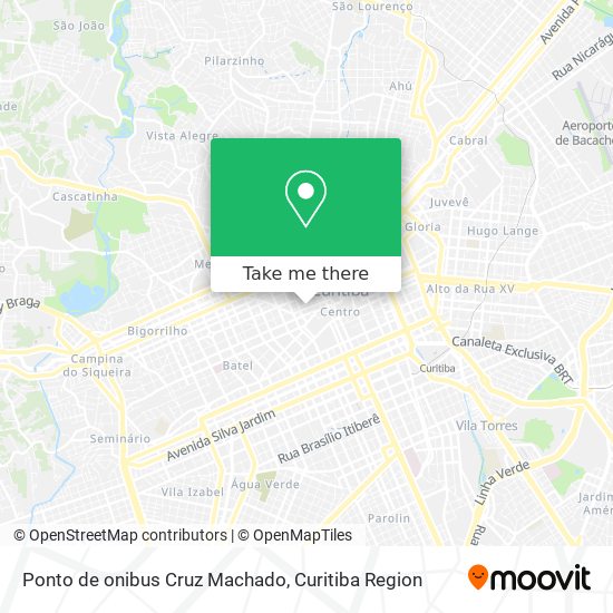 Ponto de onibus Cruz Machado map
