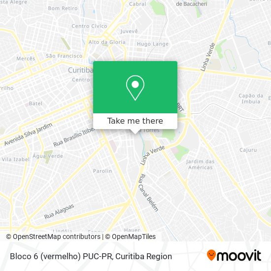 Bloco 6 (vermelho) PUC-PR map