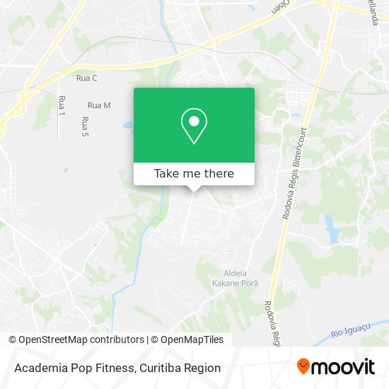 Mapa Academia Pop Fitness