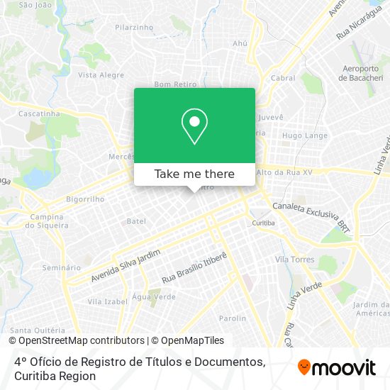 Mapa 4º Ofício de Registro de Títulos e Documentos