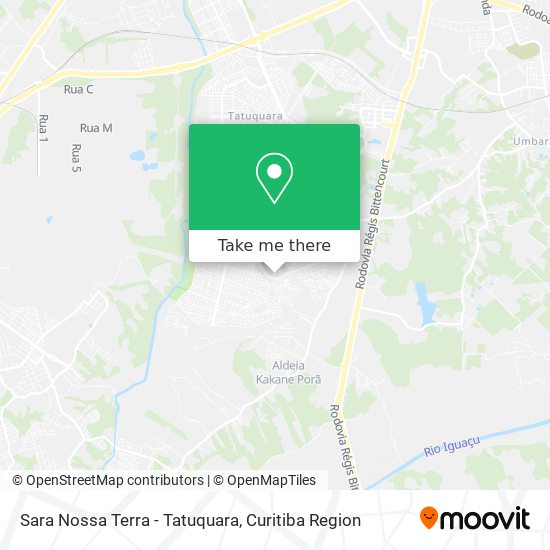 Sara Nossa Terra - Tatuquara map