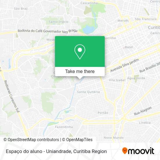 Espaço do aluno - Uniandrade map